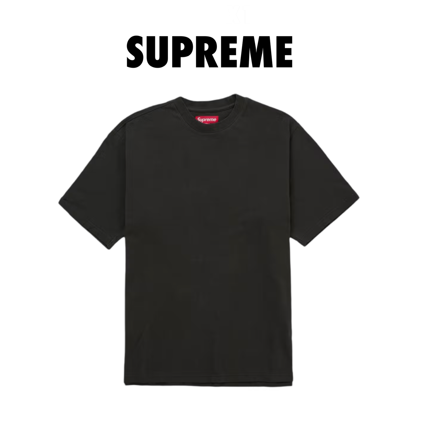 Supreme Rhinestone Script S/S Top Black