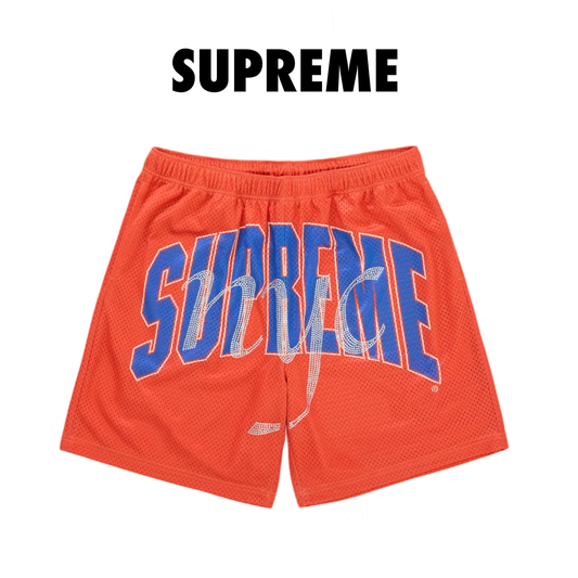 Supreme Rhinestone Mesh Short orange Knicks