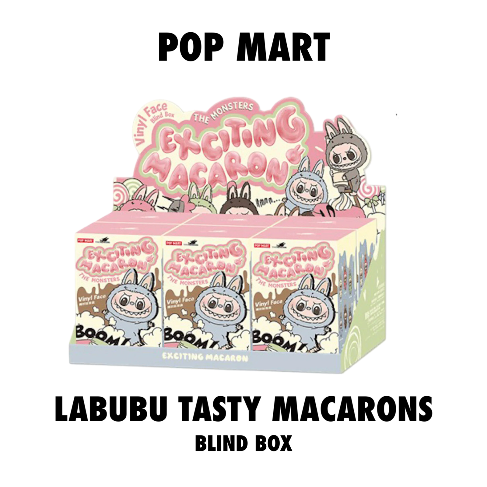 exciting macaron the monsters Pop Mart Labubu The Monsters Tasty Macarons Vinyl Face Single Blind Bo –  Drexlers