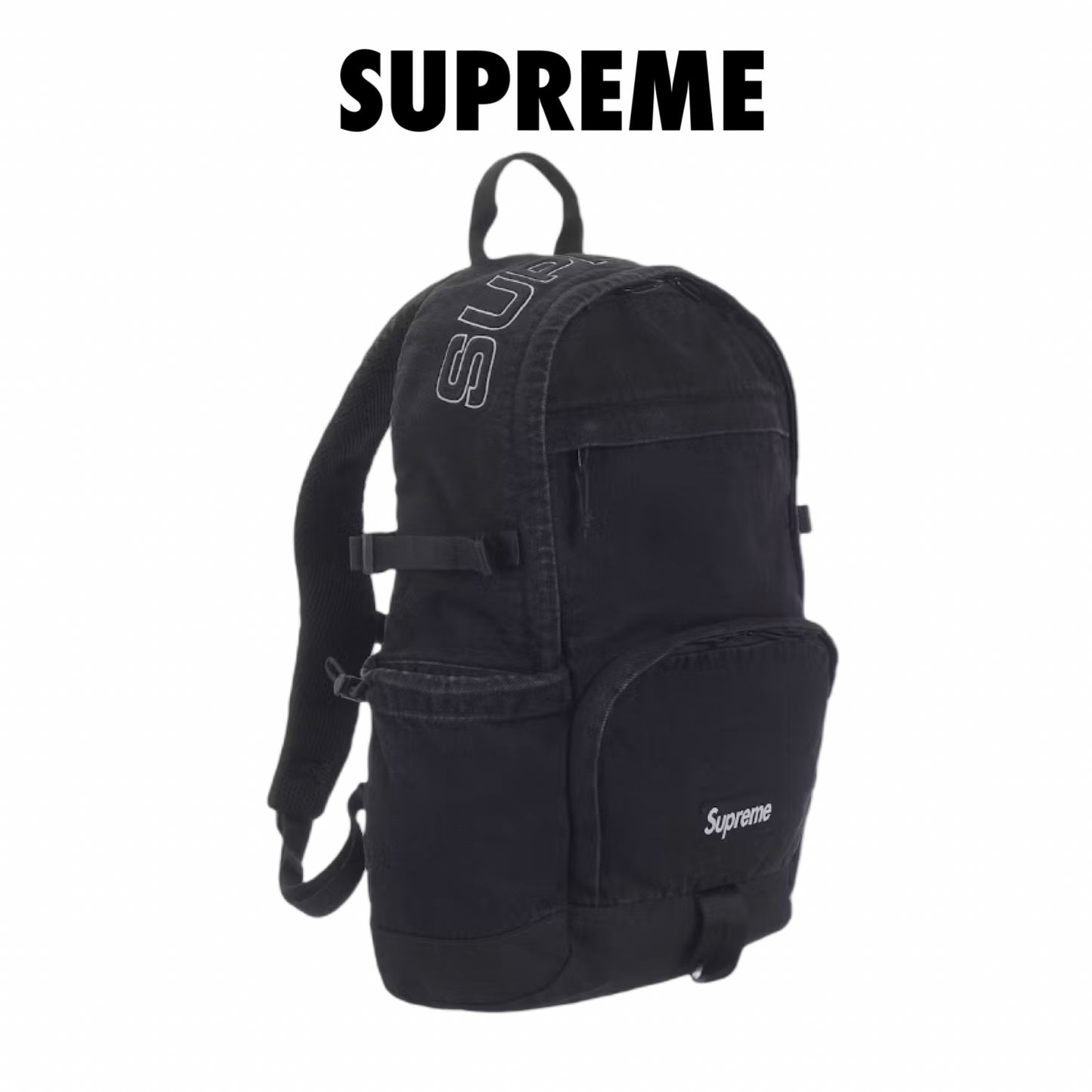 Supreme Denim Backpack Black
