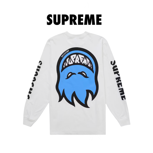 Supreme Spitfire Bighead L/S Tee white