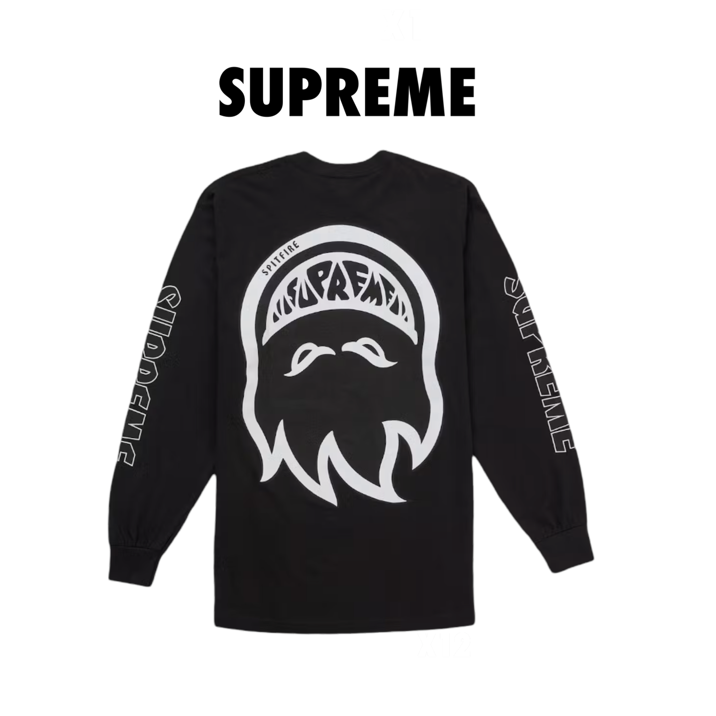 Supreme Spitfire Bighead L/S Tee black