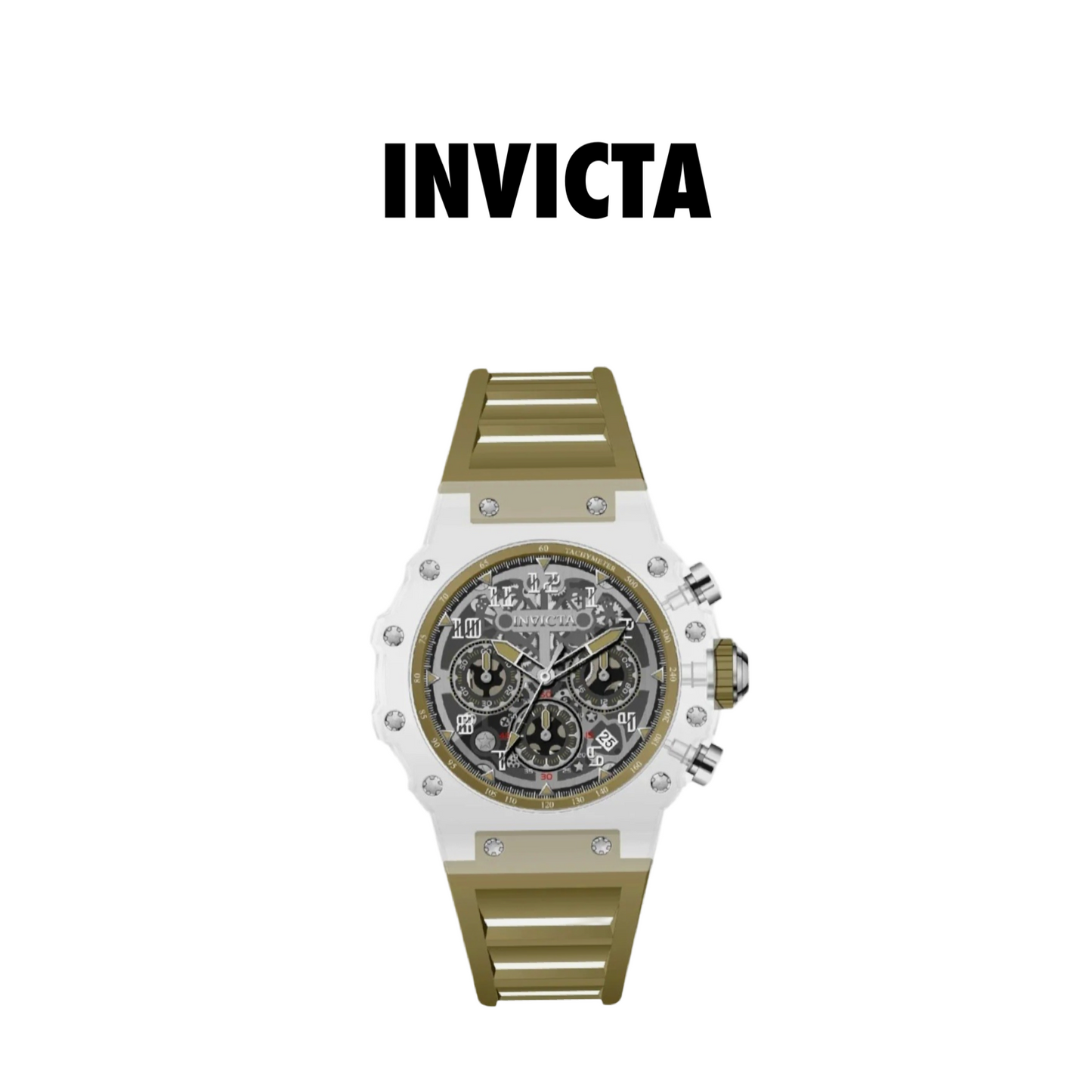 Invicta Racing Vaulthan Men's Watch - 44mm Olive Green 69682