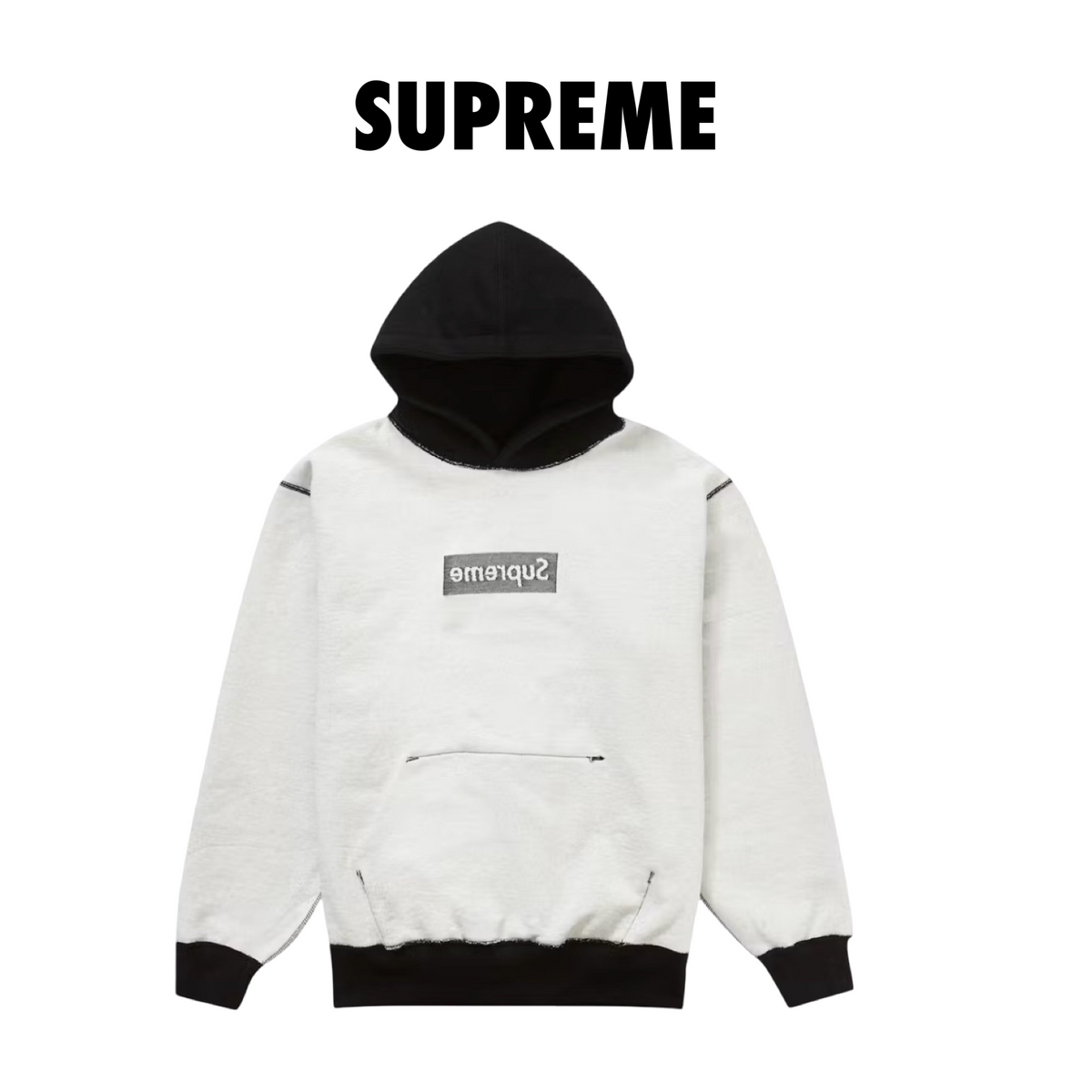 Supreme Inside Out Box Logo Hooded Sweatshirt black 2023