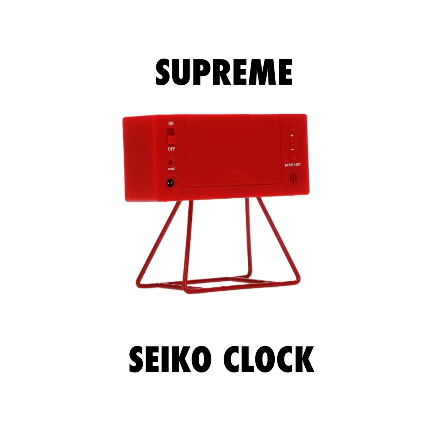 Supreme Seiko Marathon Clock Red