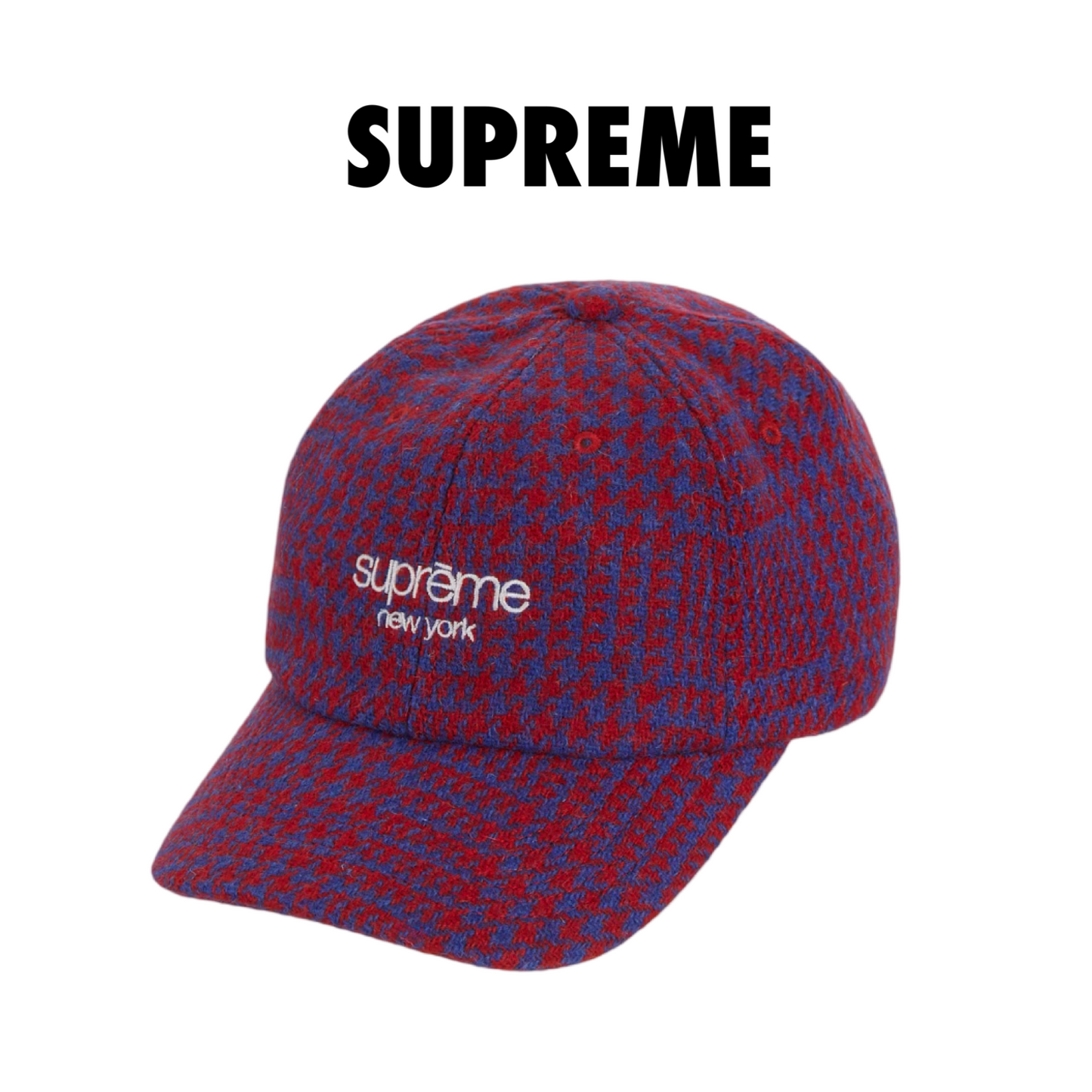 Supreme Harris Tweed Classic Logo 6-Panel Royal multi
