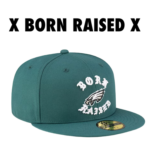 Born Raised Philadelphia Eagles NFL New Era Fitted 7 3/8