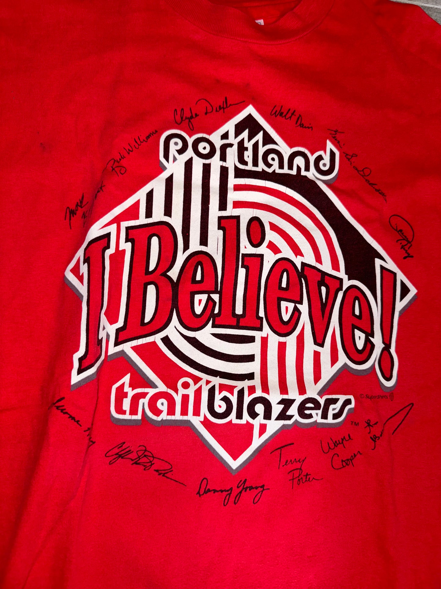 Vintage early 90’s Portland Trail Blazers tee “ I Believe