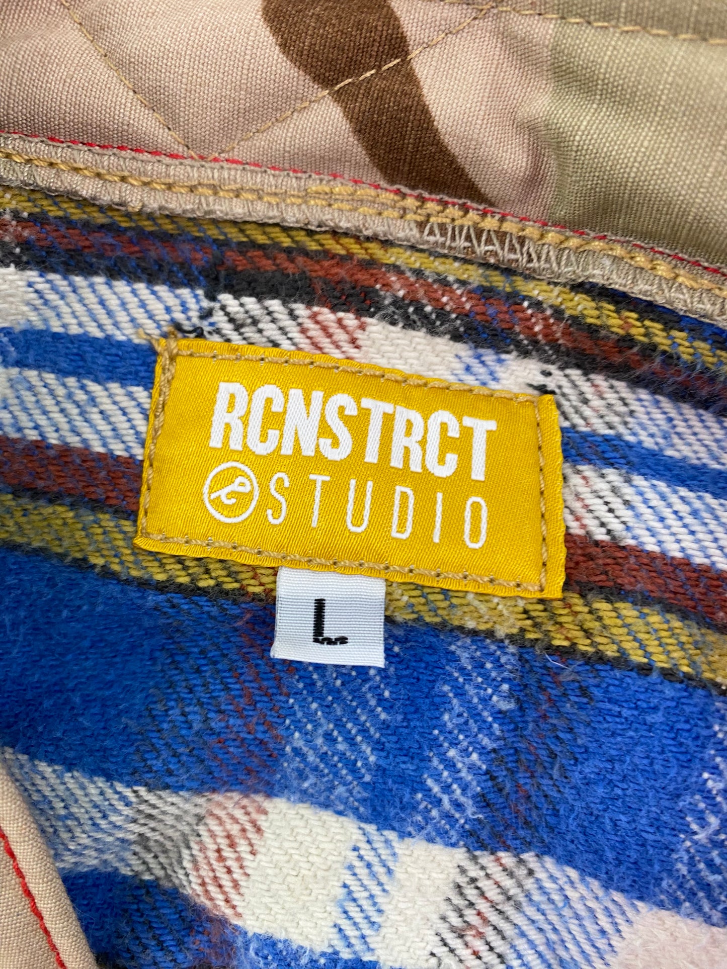 RCNSTRCT Studios LA Denim + Camo Flannel Kimono