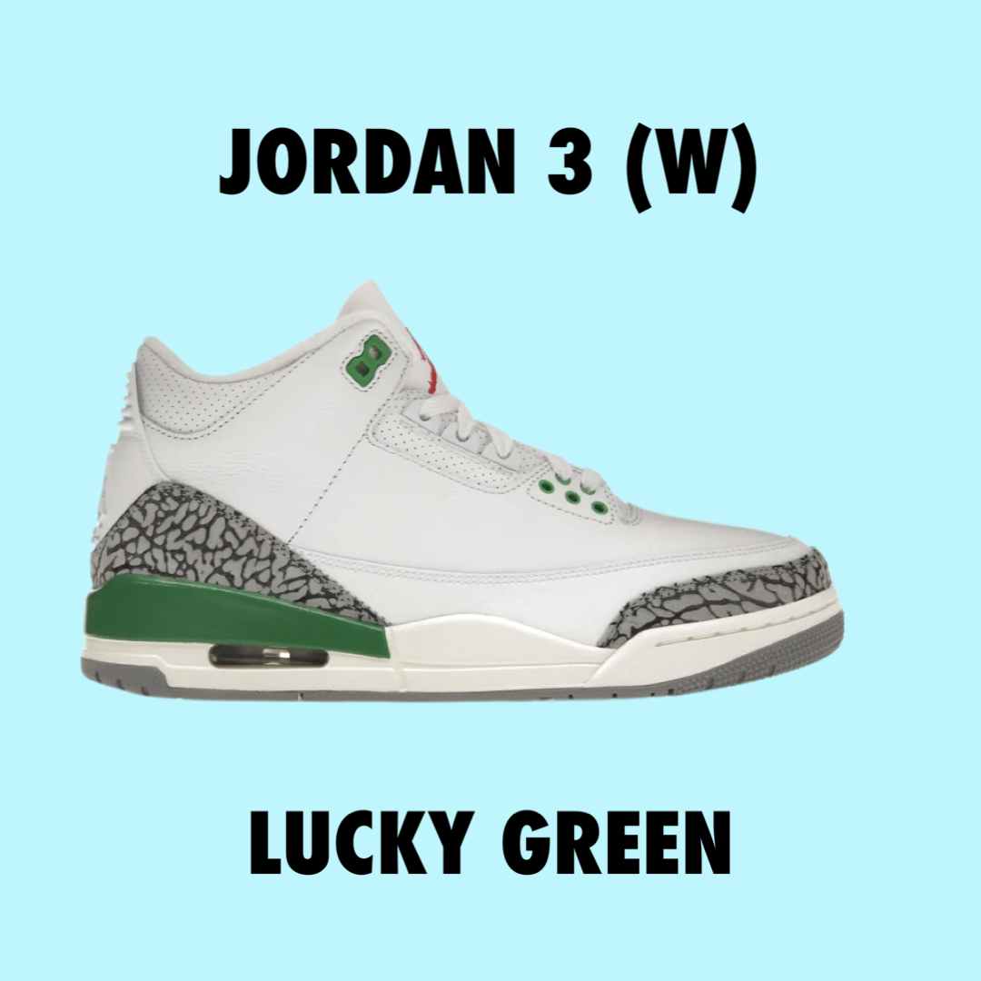 Jordan 3 Lucky Green (w)