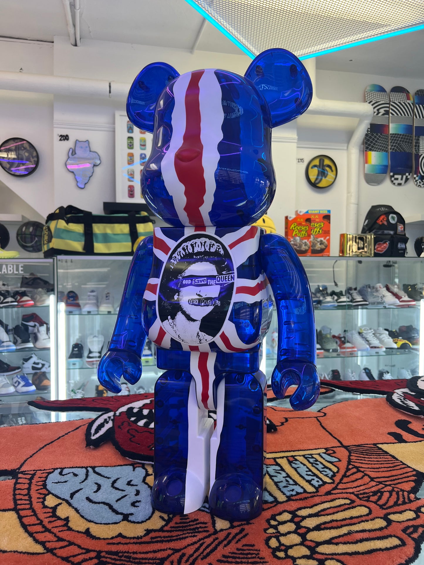 Bearbrick x Sex Pistols God Save The Queen Clear Version 1000 Bearbrick x Sex Pistols God Save The Queen Clear Version 1000