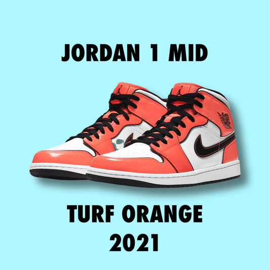 Jordan 1 Mid Turf Orange 2021