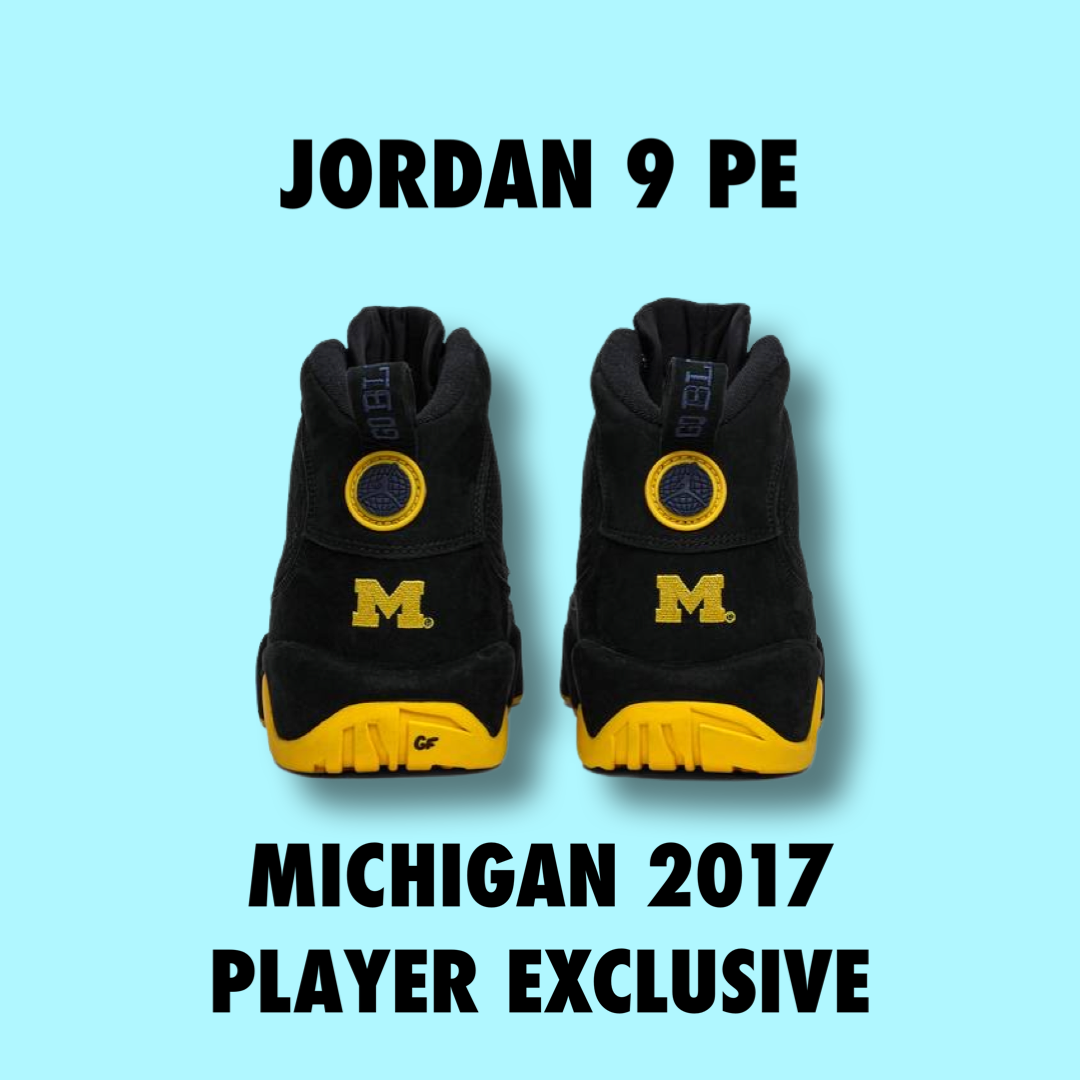 Jordan 9 Michigan Player Exclusive 2017 size 10.5