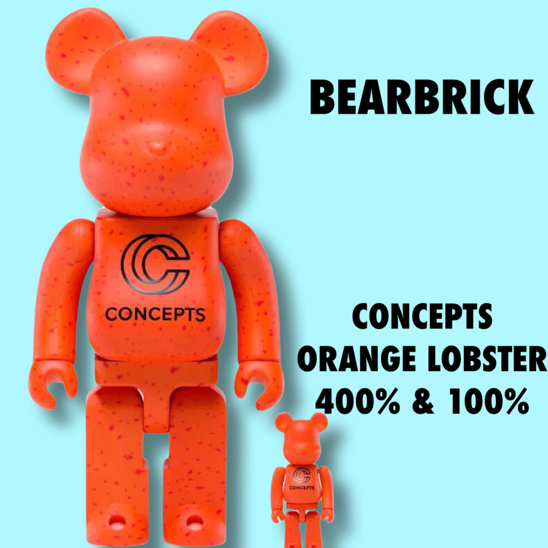 Be@rbrick x Concepts Orange Lobster 400% & 100%