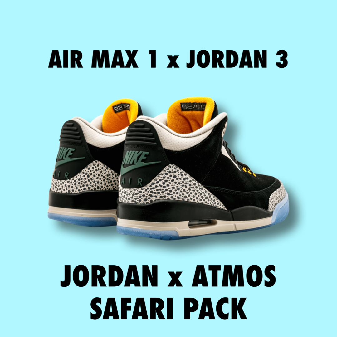 Jordan x Atmos Safari Pack Jordan3 + Air max 1