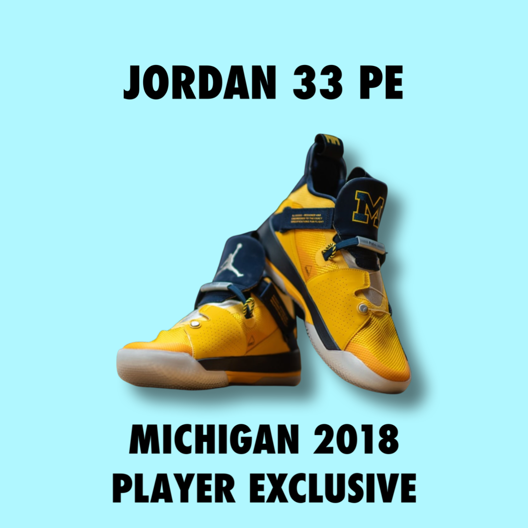 Jordan 33 Michigan Player Exclusive size 12